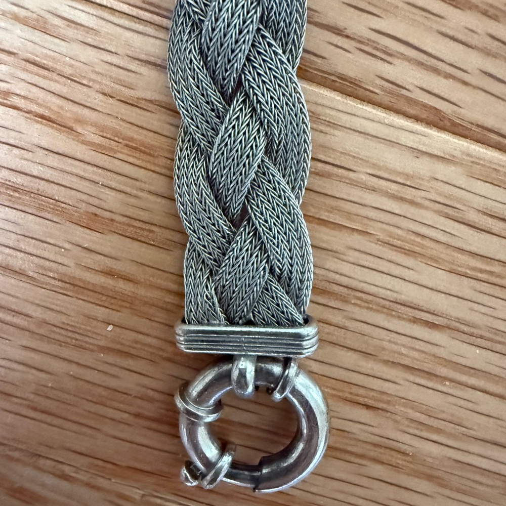 Braided Silver Men's Bracelet